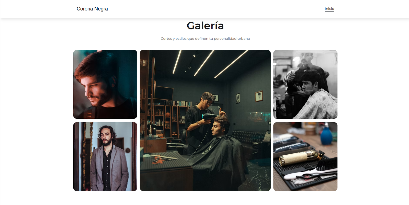 Galería de trabajos en la página de Corona Negra