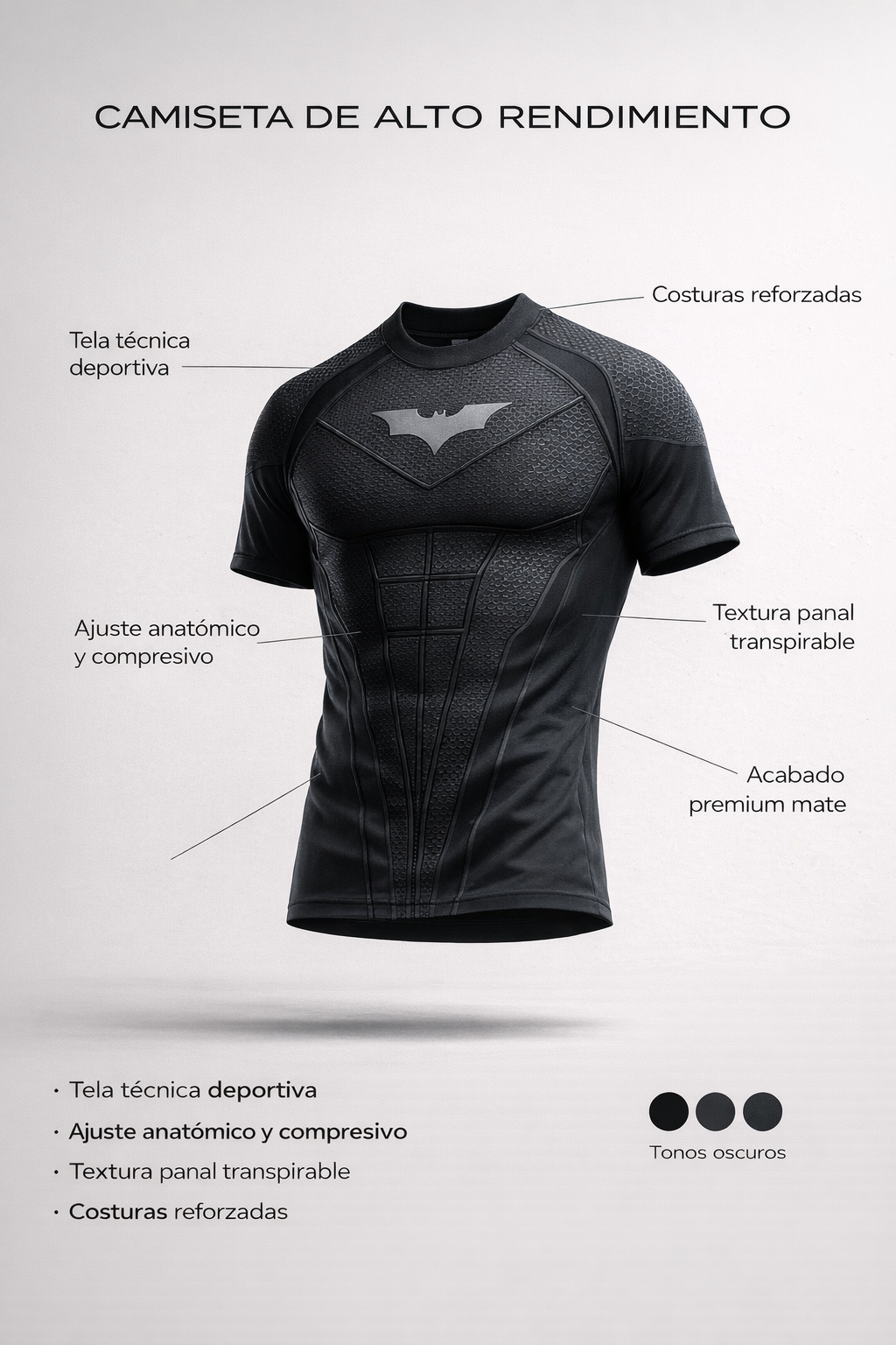 Diseño de camisa de compresión para Cool Shop